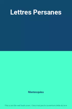 Couverture du produit · Lettres Persanes