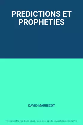 Couverture du produit · PREDICTIONS ET PROPHETIES