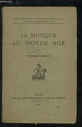 Couverture du produit · LA MUSIQUE AU MOYEN AGE
