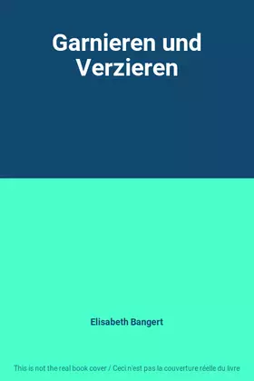Couverture du produit · Garnieren und Verzieren