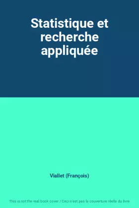 Couverture du produit · Statistique et recherche appliquée