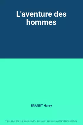 Couverture du produit · L'aventure des hommes
