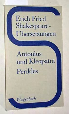 Couverture du produit · Shakespeare-Übersetzungen: Antonius und Kleopatra. Perikles