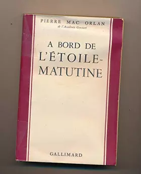 Couverture du produit · A Bord de l'étoile-Matutine