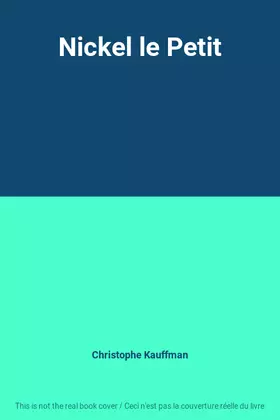 Couverture du produit · Nickel le Petit