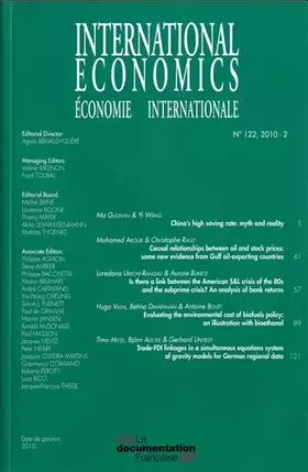 Couverture du produit · Economie internationale