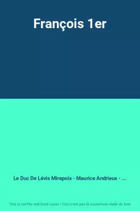 Couverture du produit · François 1er