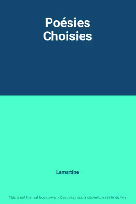 Couverture du produit · Poésies Choisies