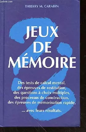 Couverture du produit · Jeux De Mémoire