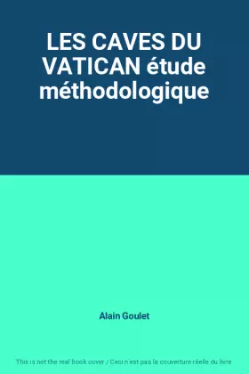 Couverture du produit · LES CAVES DU VATICAN étude méthodologique