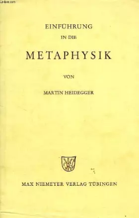 Couverture du produit · EINFUHRUNG IN DIE METAPHYSIK