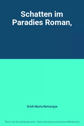 Couverture du produit · Schatten im Paradies Roman,