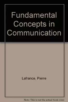Couverture du produit · Fundamental Concepts in Communication