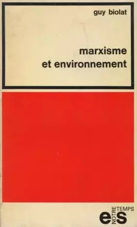 Couverture du produit · Marxisme et environnement