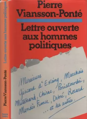 Couverture du produit · Lettre ouverte aux hommes politiques