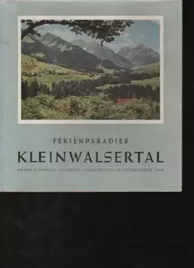 Couverture du produit · Ferienparadies Kleinwalsertal, Eberl 1959, 98 Seiten,Bilder
