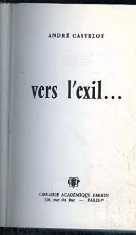 Couverture du produit · VERS L'EXIL ...