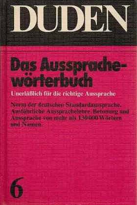 Couverture du produit · Duden - Das Aussprachenwörterbuch
