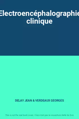 Couverture du produit · Electroencéphalographie clinique