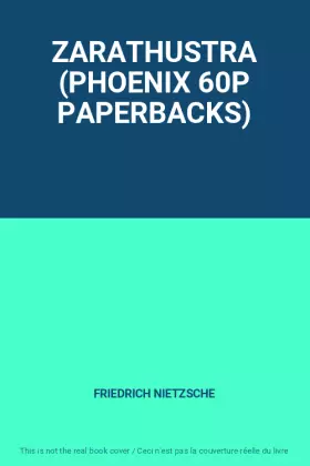 Couverture du produit · ZARATHUSTRA (PHOENIX 60P PAPERBACKS)