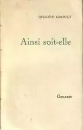 Couverture du produit · Ainsi soit-elle.