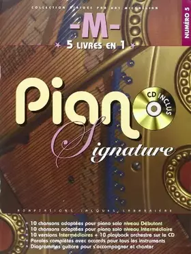 Couverture du produit · -M- Piano Signature 5 Recueils En 1 + Cd