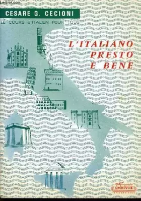 Couverture du produit · L'italiano presto e bene le cours d'italien pour tous