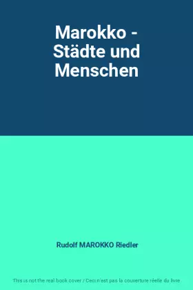 Couverture du produit · Marokko - Städte und Menschen
