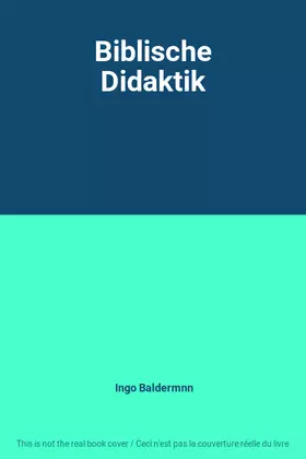 Couverture du produit · Biblische Didaktik