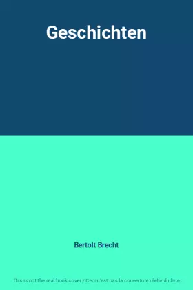 Couverture du produit · Geschichten