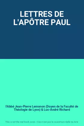 Couverture du produit · LETTRES DE L'APÔTRE PAUL
