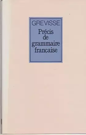 Couverture du produit · Précis de grammaire française