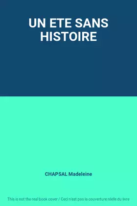 Couverture du produit · UN ETE SANS HISTOIRE