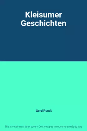 Couverture du produit · Kleisumer Geschichten