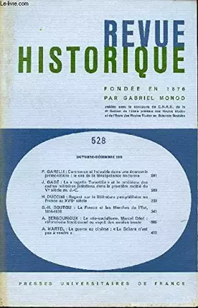 Couverture du produit · REVUE HISTORIQUE / OCTOBRE-DECEMBRE 1978 / N°528.