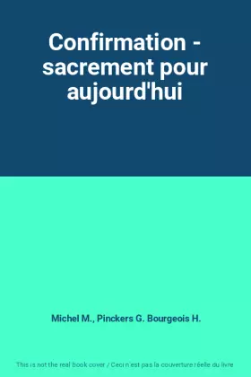 Couverture du produit · Confirmation - sacrement pour aujourd'hui