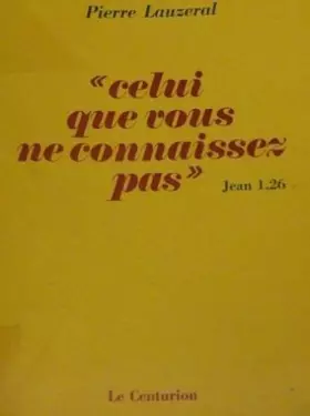 Couverture du produit · Celui que vous ne connaissez pas