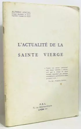 Couverture du produit · L'ACTUALITE DE LA SAINTE VIERGE.
