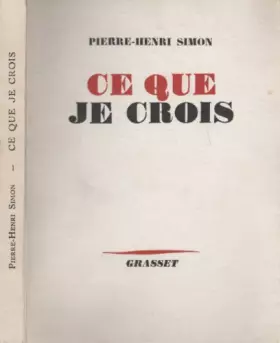 Couverture du produit · Ce que je crois