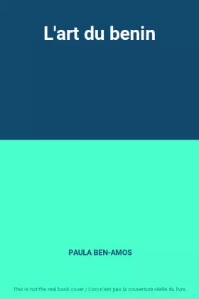 Couverture du produit · L'art du benin