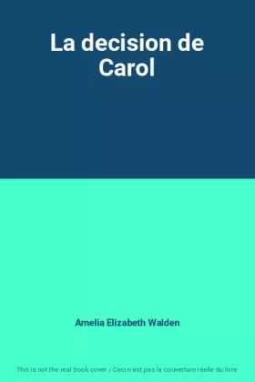 Couverture du produit · La decision de Carol