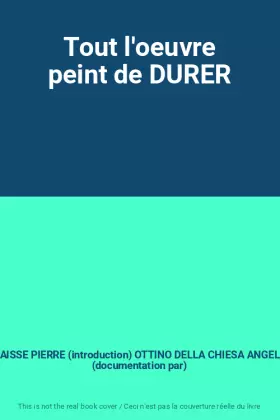 Couverture du produit · Tout l'oeuvre peint de DURER