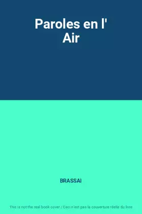Couverture du produit · Paroles en l' Air