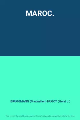 Couverture du produit · MAROC.
