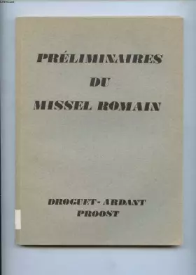 Couverture du produit · PRELIMINAIRES DU MISSEL ROMAIN