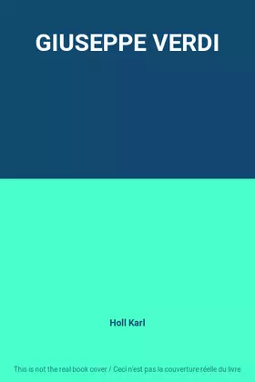 Couverture du produit · GIUSEPPE VERDI