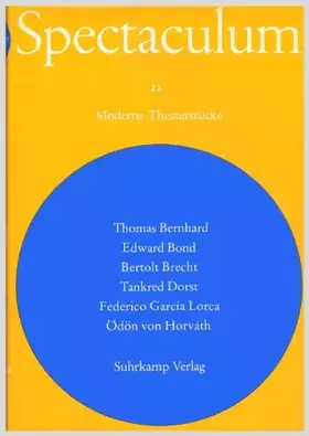 Couverture du produit · Spectaculum 22: Moderne Theaterstücke