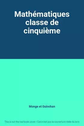 Couverture du produit · Mathématiques classe de cinquième
