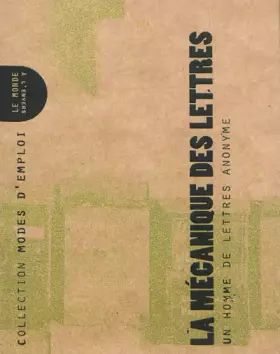 Couverture du produit · La mécanique des lettres