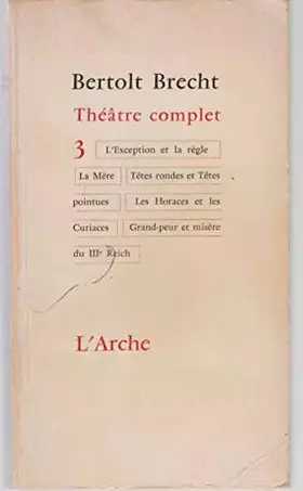Couverture du produit · Théâtre Complet, III